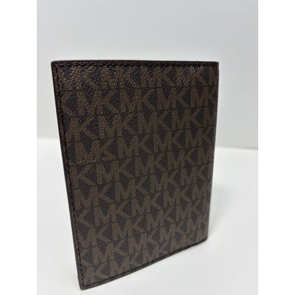 Michael Kors Women’s Fold Wallet Designer Document Carrier Brown Leather Mini - Picture 10 of 10